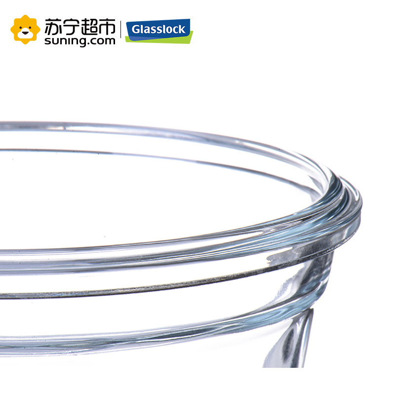 [苏宁超市]耐热玻璃保鲜盒GLASSLOCK/三光云彩韩国进口钢化耐热玻璃单品保鲜盒 RP525 400ml