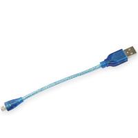 IT-CEO V08RO Micro5P USB数据充电线 0.15米 透明蓝