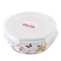 安买 圆形陶瓷保鲜盒850ml AM-0101