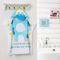 cozzykids全棉儿童个性浴袍 蓝色奶牛