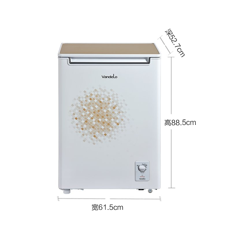 美的(Midea)BD/BC-98KSV 98升 玻璃顶盖 一机多用 节能静音 迷你小型转化家用单温柜冷冻吧台冷柜冰柜