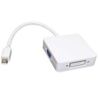 IT-CEO V08VHD mini DP转VGA+DVI+HDMI一拖三转接器 白色