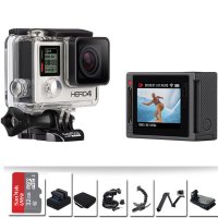 GoPro hero4 silver 高清运动摄像机 GOPRO运动相机 银狗4组合套装 银色版 CHDHY-401