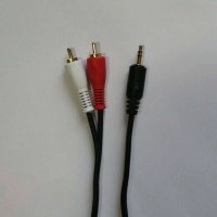 银叶王3.5对双莲花音频线YW-423A-3M