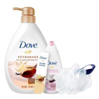 多芬丰盈宠肤沐浴乳乳木果和香草720ml+椰乳和蔓茉莉190ml+多芬浴球+音乐书签