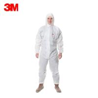 [苏宁超市]3M 白色透气带帽连体防护 服 有效防护颗粒物及液体有限喷溅 4515