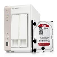 威联通（QNAP）TS-269H 已安装WD2T红盘 NAS两盘位网络存储