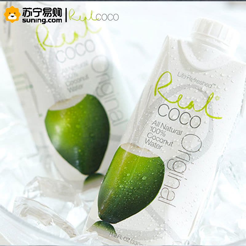 菲律宾进口 Real Coco 瑞欧天然椰子水330ml *12(整箱装)图片