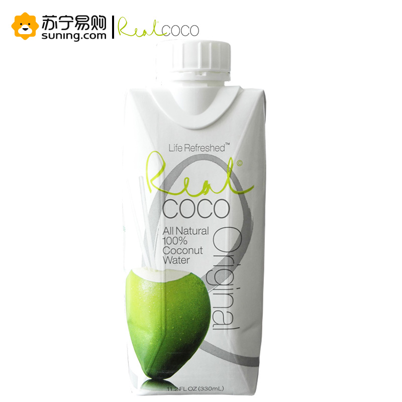 菲律宾进口 Real Coco 瑞欧天然椰子水330ml *12(整箱装)