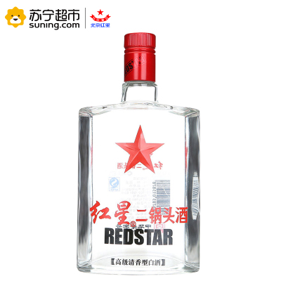[苏宁超市]红星二锅头酒 苏扁 43度 500ml 清香型白酒(新老包装随机发货)