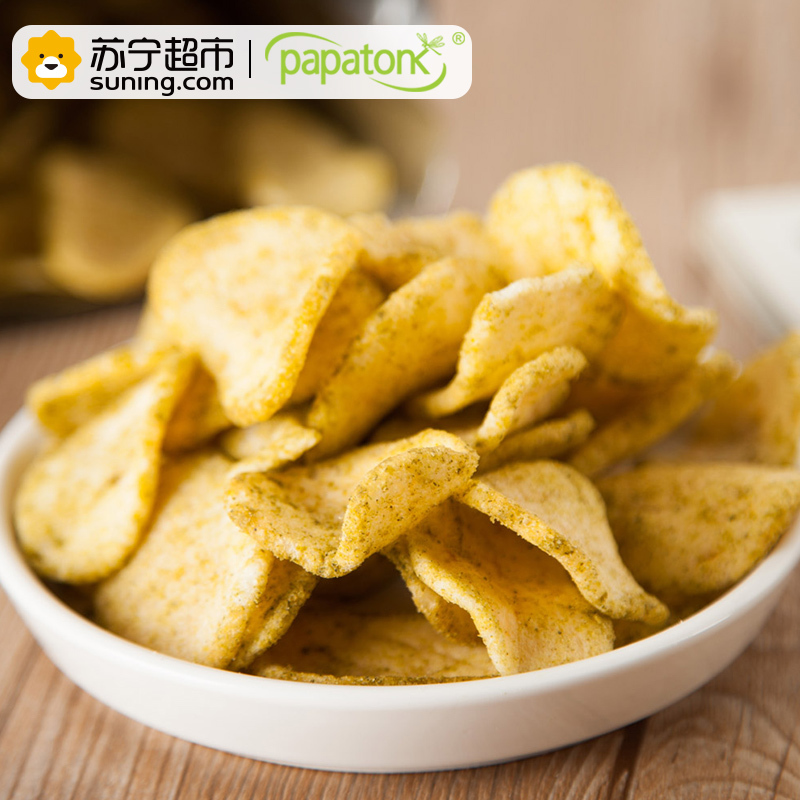 papatonk 啪啪通 虾片 海苔味 2连包 85g×2 印尼进口