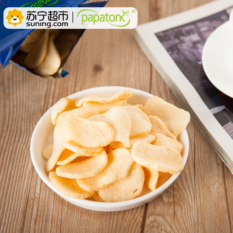papatonk 啪啪通 虾片 原味 海苔味组合装 85g×2 印尼进口