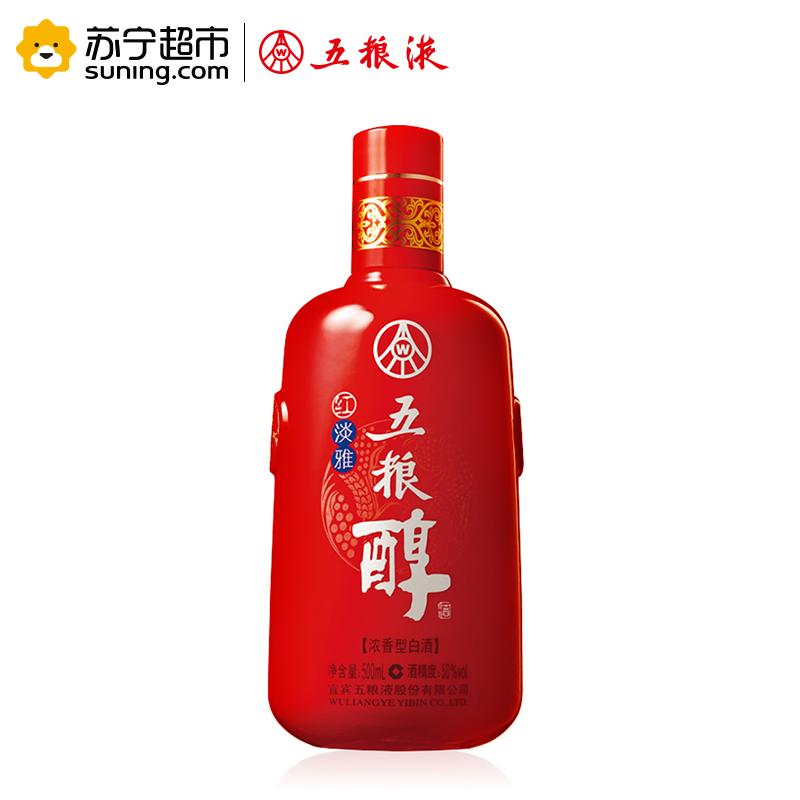 五粮液出品 五粮醇 红淡雅 50度 浓香型白酒 500ml*6 整箱装