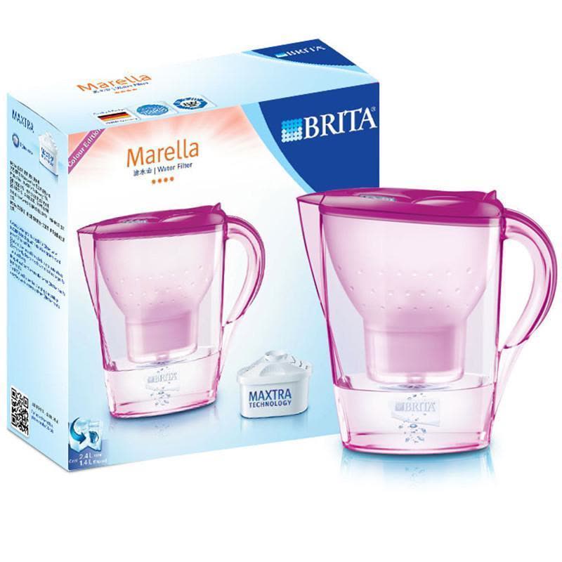 碧然德 Brita 净水器 净水壶 金典系列 郁金香粉 2.4升 一壶三芯图片