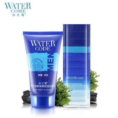 水之蔻(watercome) 活碳净爽控油套装 洁面乳+控油乳液