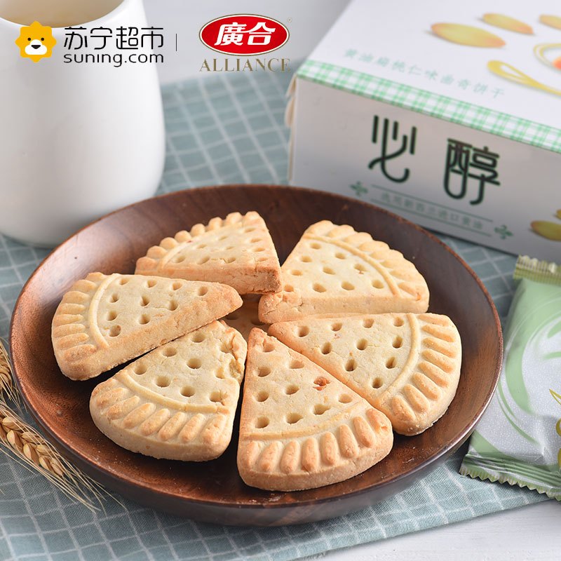 广合 必醇 黄油扁桃仁味曲奇饼干 (100g+40g)/盒 11包