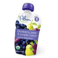 美国 Plum Organic 二段有机蓝莓香梨紫胡萝卜混合果泥 6月以上113g