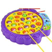 良兴宝宝益智儿童钓鱼玩具音乐电动旋转钓鱼套装1-3岁亲子钓渔685-01