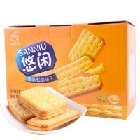 三牛 悠闲咸味松脆饼干 800g/盒 上海老字号 饼干