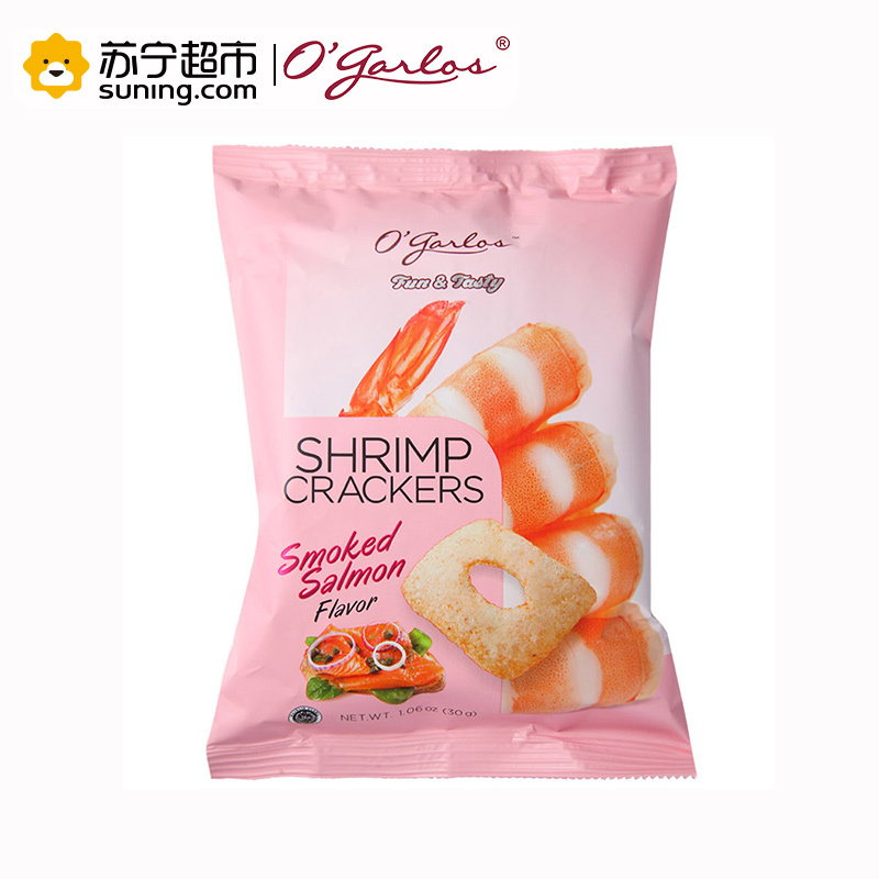 O’garlos 奥嘉莱虾片 烟熏三文鱼味30g