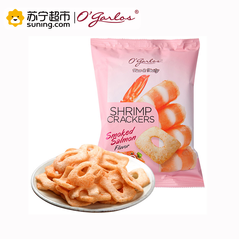 O’garlos 奥嘉莱虾片 烟熏三文鱼味30g