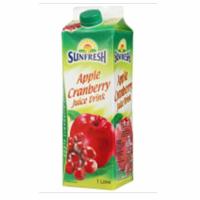 新加坡 进口果汁sunfresh苹果红梅饮料 1L