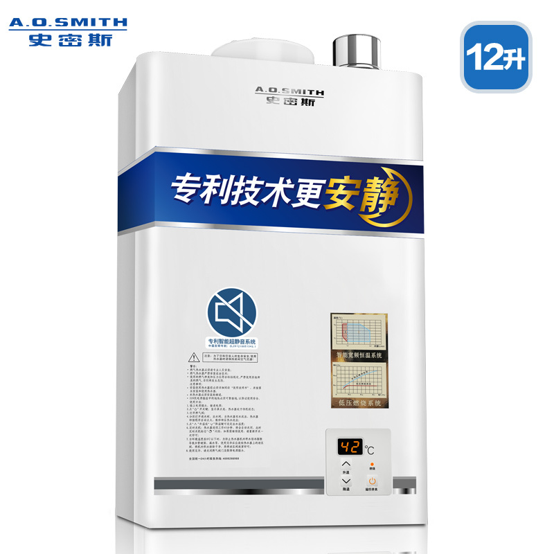AO史密斯 12升燃气热水器 JSQ24-N1L 静音基础版