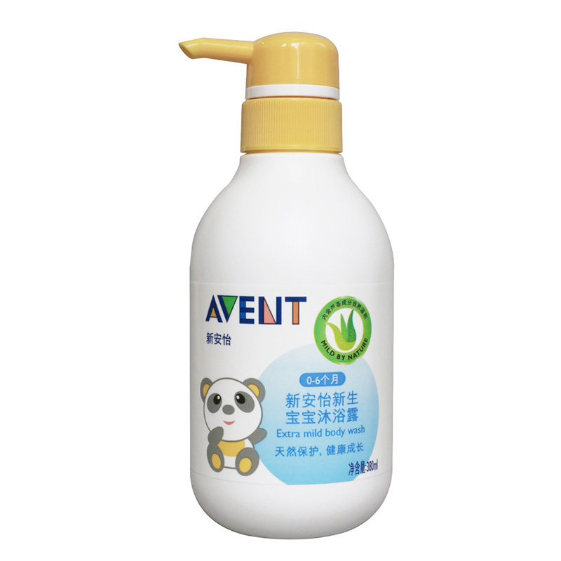 飞利浦 AVENT 新安怡新生宝宝洗发沐浴套装 (洗发露380ml+沐浴露380ml+臀部柔润湿巾25抽)