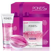 旁氏精美礼盒套装(洁面乳100g+防护日霜SPF15/PA++50g+柔丝膜22ml)