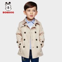 巴布豆童装2015春装新款男童风衣儿童中长款外套时尚春装童装潮