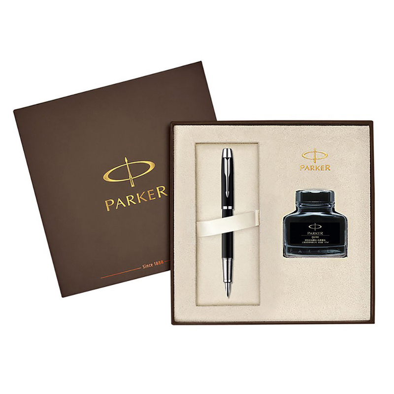 派克(PARKER)IM纯黑丽雅白夹钢笔 墨水笔 礼盒系列