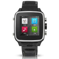 AmanStino 智能蓝牙手表手机 防水通话适用于苹果安卓三星智能手表手机男女通话sim 黑色真皮表带 8GB