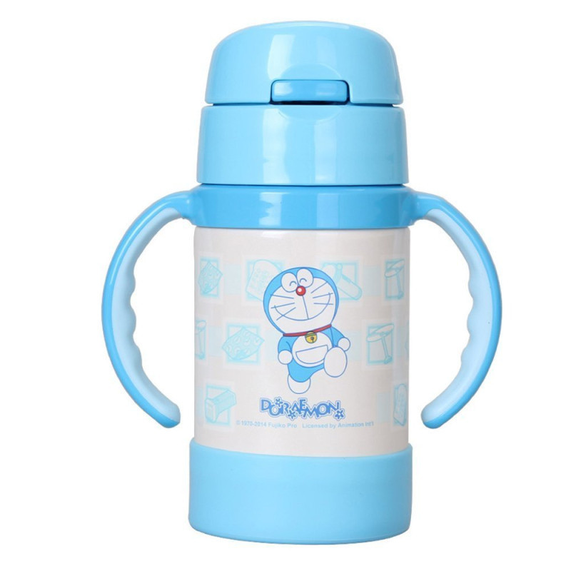 膳魔师THERMOS儿童保温杯宝宝吸管杯学饮杯水杯带手柄防漏FEC-281TY DRM【苏宁自营】