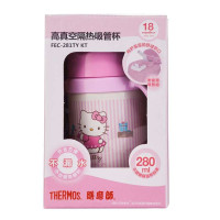 膳魔师THERMOS儿童保温杯宝宝吸管杯学饮杯水杯带手柄防漏FEC-281TY KT[苏宁自营]