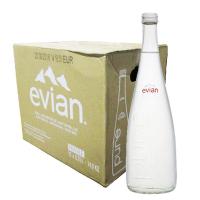 evian/依云 天然矿泉水750ml*12玻璃瓶箱装 法国进口饮用水 正品行货