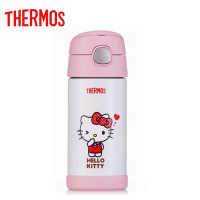 膳魔师THERMOS保温杯儿童吸管杯宝宝学饮杯婴儿训练杯便携防漏水杯F4013 KT