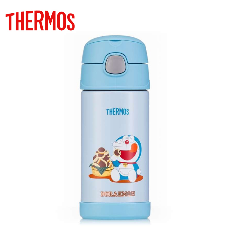 膳魔师THERMOS保温杯儿童吸管杯宝宝学饮杯婴儿训练杯便携防漏水杯F4013 DRM
