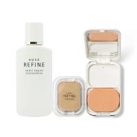 KOSE莱菲明星基础彩妆组(干湿两用粉底405色号13g+粉底盒(含粉扑)+保湿液体粉底)