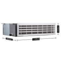 美的(Midea) 2.5匹 冷暖电辅家用中央空调暗藏式薄型一拖一风管机 KFR-65T2W/DY-D3