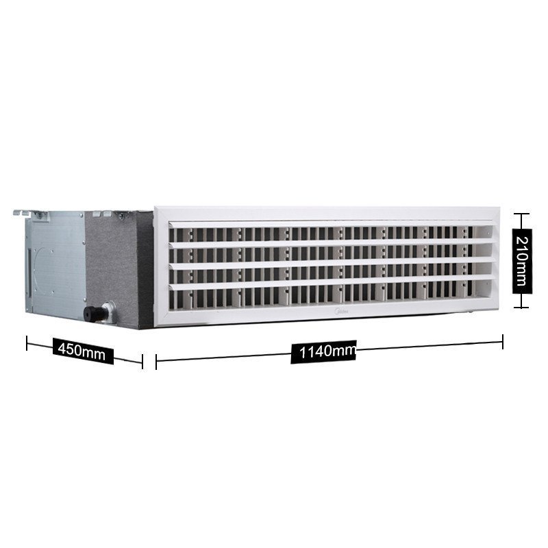 美的(Midea) 2.5匹 冷暖电辅家用中央空调暗藏式薄型一拖一风管机 KFR-65T2W/DY-D3
