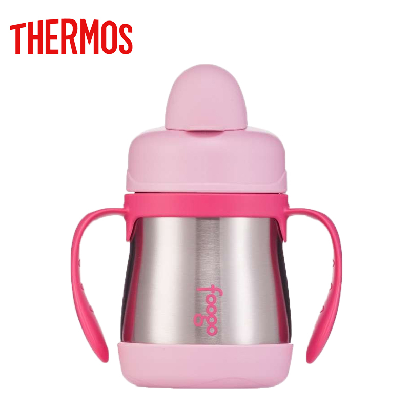 膳魔师THERMOS不锈钢保温杯宝宝学饮鸭嘴杯水杯带手柄防漏TYBS-203 200ml 适合年龄:5个月以上宝宝
