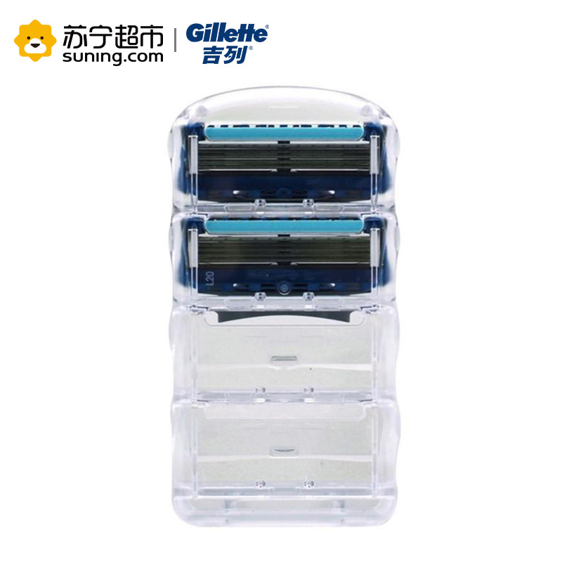 吉列(GILLETTE)锋隐致顺1刀架+刀片(2刀头) 宝洁出品