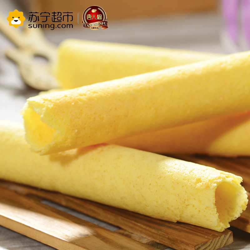 唐人福无添蔗糖健康零食木糖醇粗粮燕麦鸡蛋卷100g