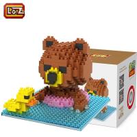 loz积木 布朗熊-游泳 9428