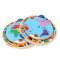 木玩世家 世界地图转转乐 QJH2302 木质认知旋转世界地图早教玩具