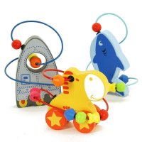 [苏宁红孩子]木玩世家 小号绕珠架鲨鱼 EB025B 儿童益智玩具