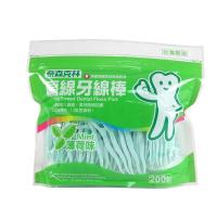 奈森克林扁线牙线棒200支立袋(薄荷)100g