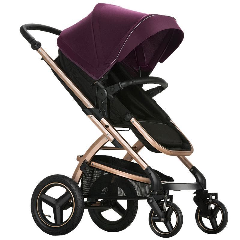 Pouch婴儿手推车大容量加宽座椅多功能可折叠宝宝手推车E89 婴儿车图片