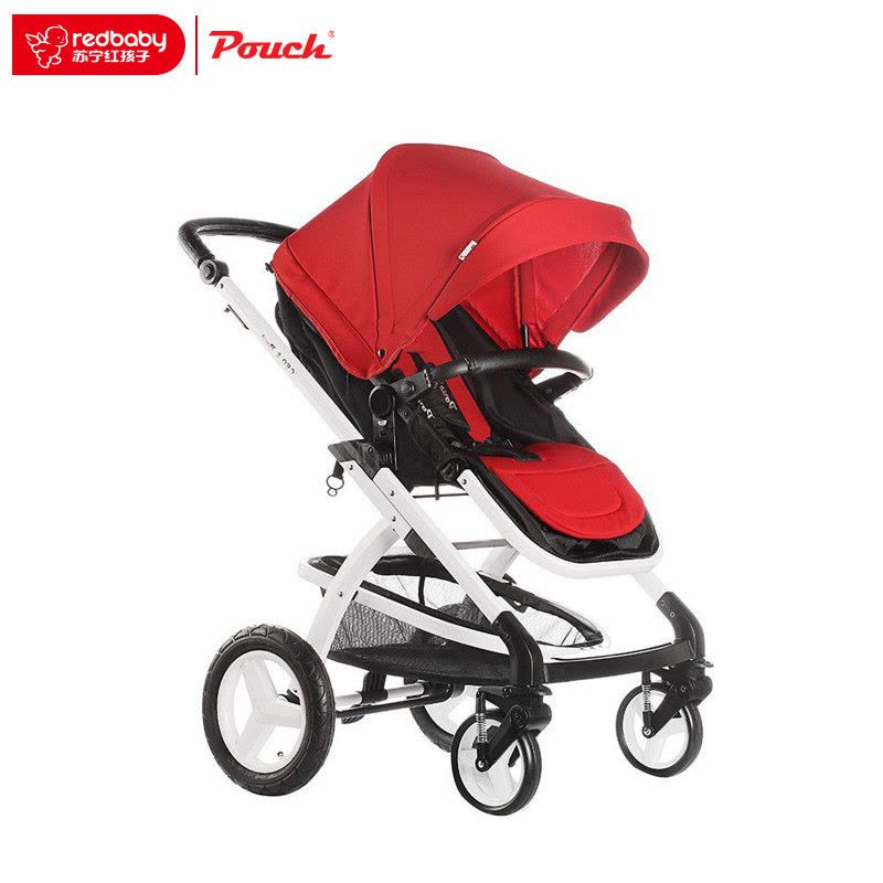 Pouch婴儿手推车大容量加宽座椅多功能可折叠宝宝手推车E89 婴儿车图片
