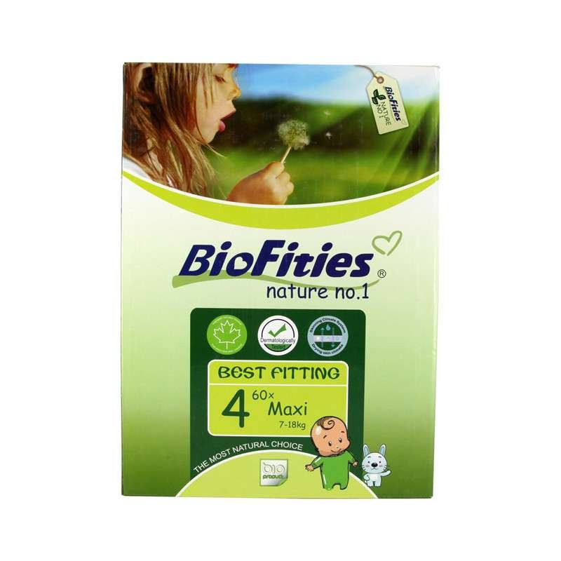 Bio Fities 爱婴舒坦 自然天使系列 纸尿裤4号 (9-18公斤) 60片 (美国进口)